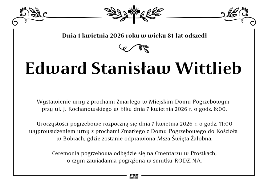 Edward Stanisław Wittlieb  - nekrolog